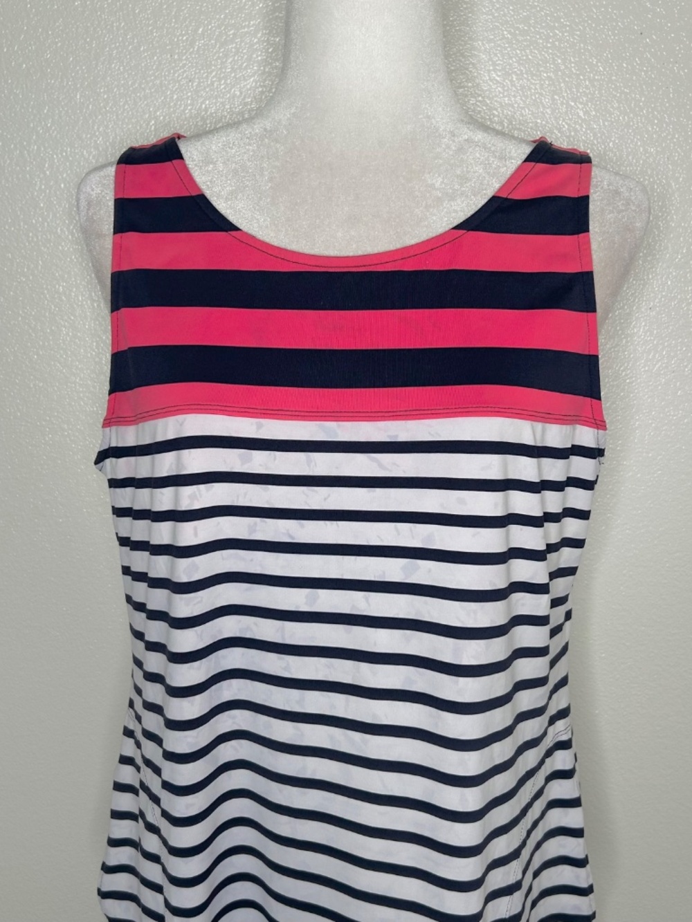 Tommy Bahama Womens Striped Swim Tank Dress Coverup Size L Pockets - Picture 2 of 10